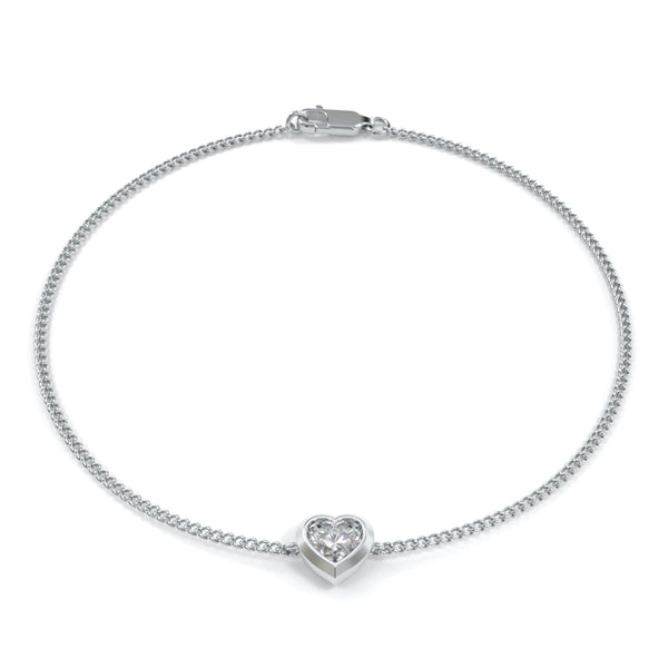 Genuine diamond heart deals adjustable bracelet