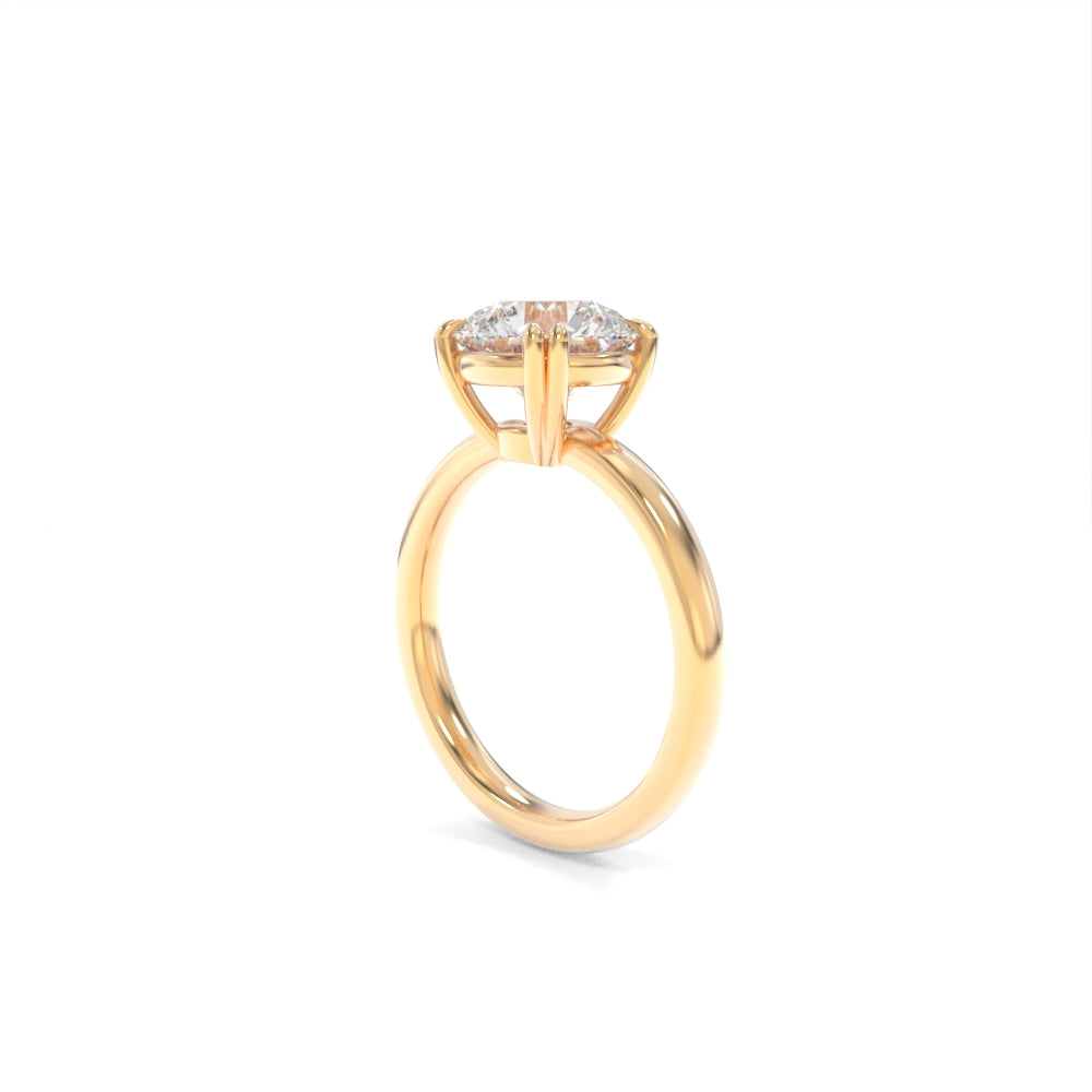 Rachel Solitaire - 8.5mm Round H&A TTG Moissanite