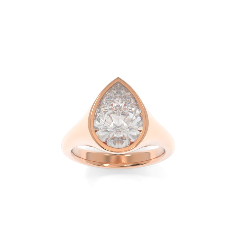 Pear sale signet ring