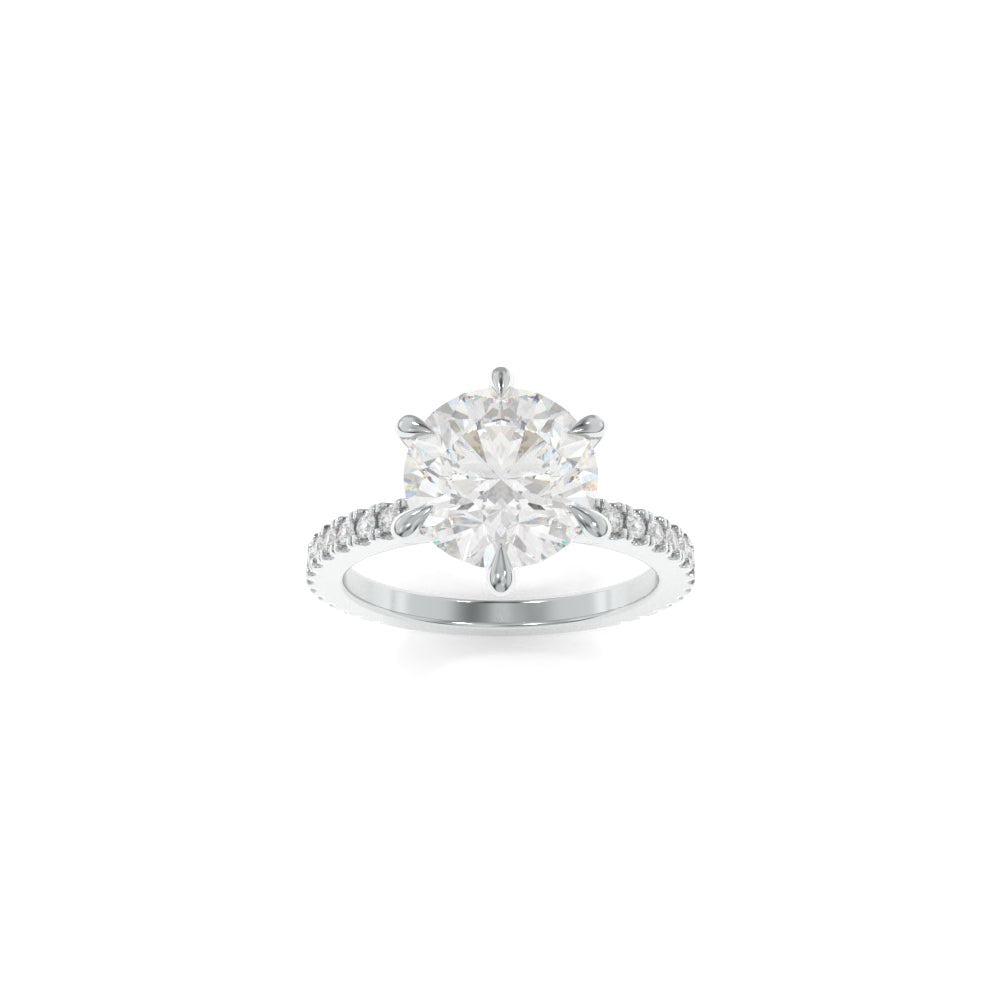 Sienna Ring - 8.5mm Round H&A TTG Moissanite