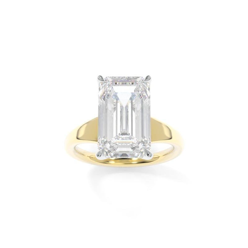 Collins Solitaire - 6ct E VS1 Cross-Faceted Emerald Cut Lab Grown Diamond