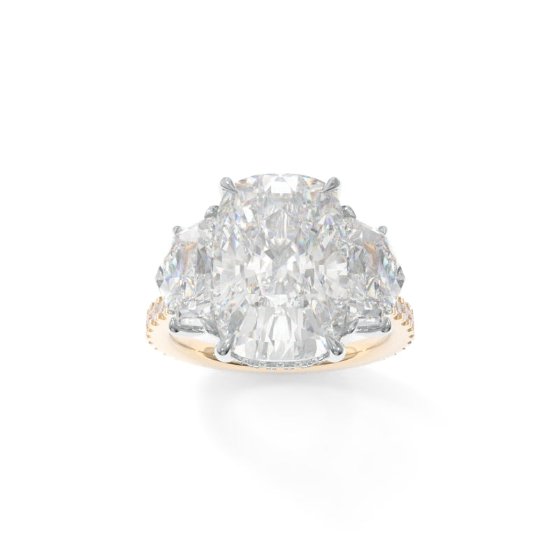 Michelle Ring (Cadillac Version) -  5.05 E VS1 Cushion Cut Lab Grown Diamond