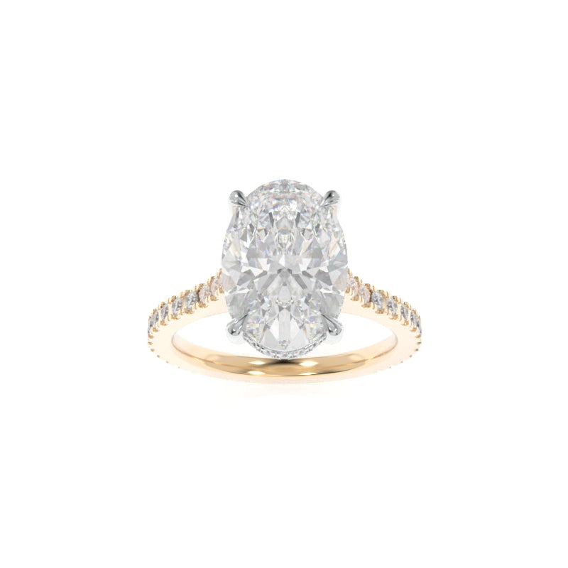 Elle Ring - 3.23ct E VS1 Oval Lab Grown Diamond