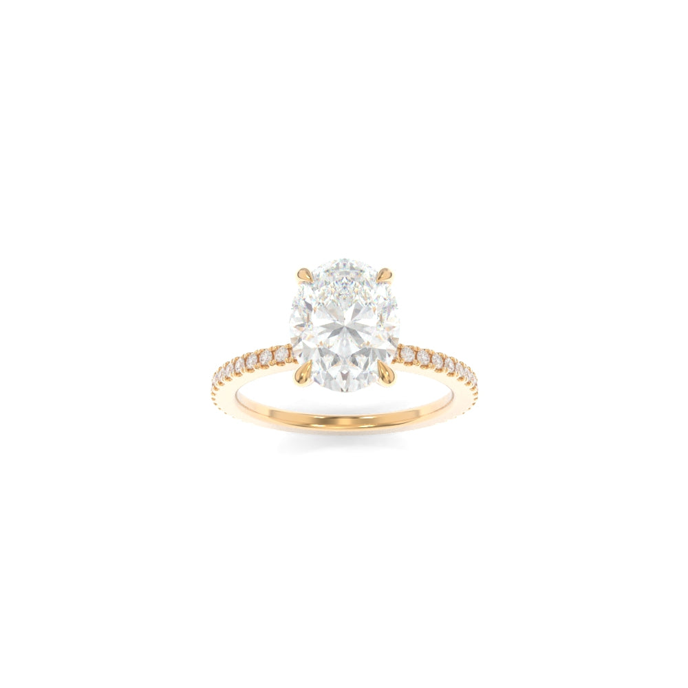 Tara Ring - 10.5x8mm Modern Oval TTG Moissanite