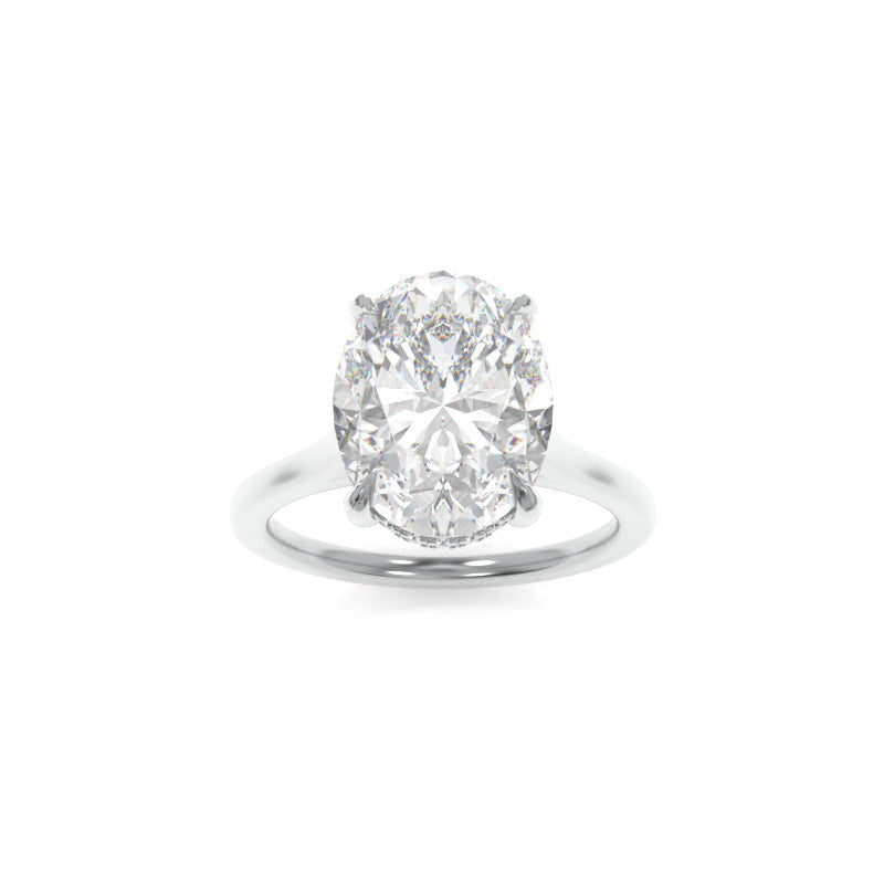 Elle Oval Solitaire Engagement Ring | The True Gem