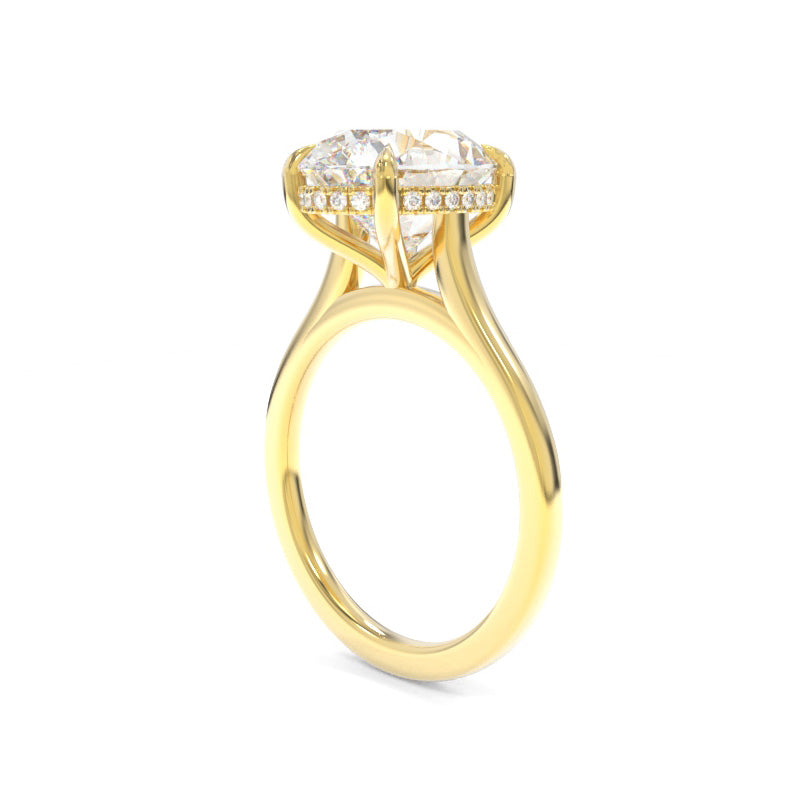 Elle Oval Solitaire Engagement Ring | The True Gem