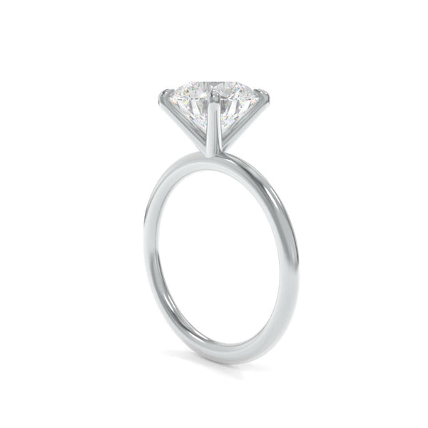 Tara - Round Moissanite or Lab Created Diamond Solitaire Ring