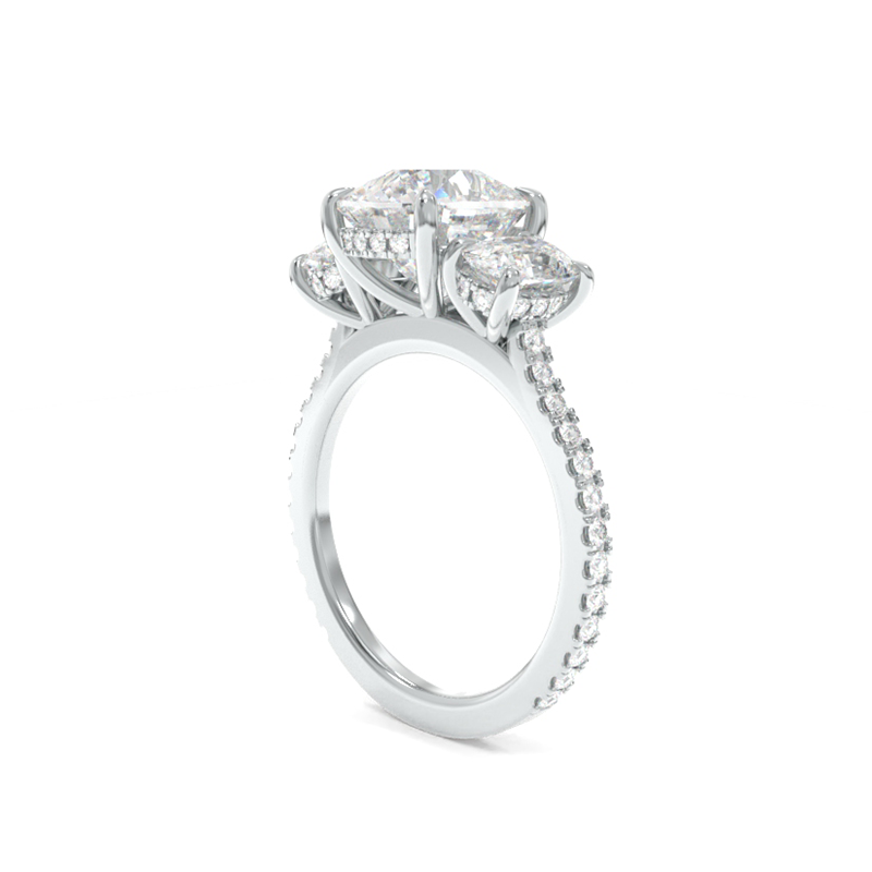 1.04ct Oval Diamond Three-Stone Engagement Ring – Marrow Fine